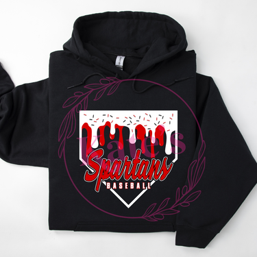 Spartans Homeplate Drip Shirts